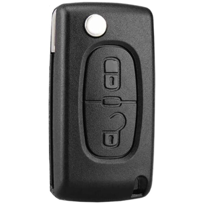 foto del prodotto 2 pulsanti, ce0536) guscio chiave a 2 pulsanti compatibile con ce0536 chiave pieghevole a scatto per peugeot 207 307 308 407 408 3008 5008 citroen c2