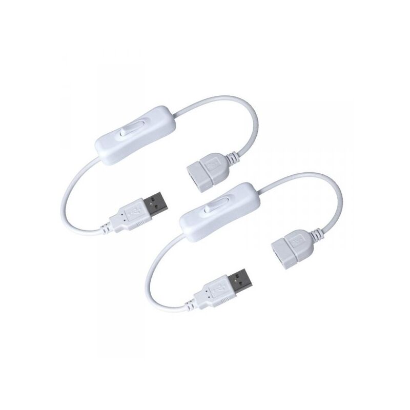 foto del prodotto 2 pz cavo usb con interruttore on off a bilanciere per lampada led ventilatore strisce led