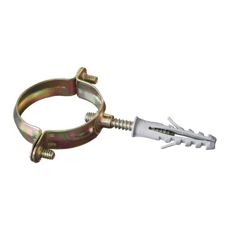 foto del prodotto 2 pz collare collarino leggero in acciaio con tassello per tubi d 16 mm