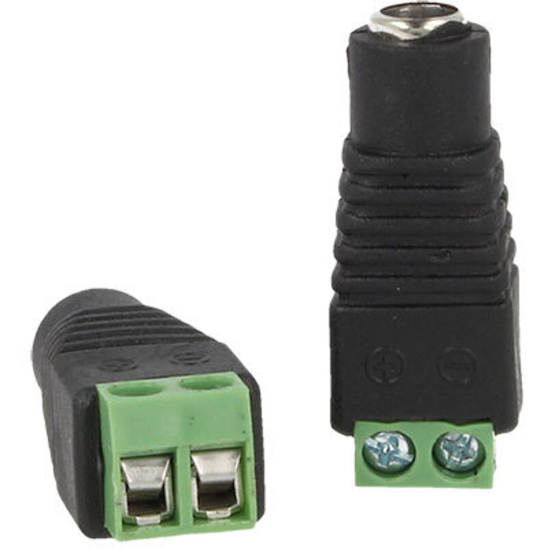 foto del prodotto 2 pz connettore convertitore da morsetti a vite a prese dc jack femmine 5,5mm x 2,1mm