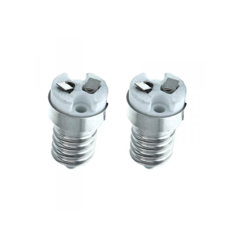 foto del prodotto 2 pz convertitore adattatore portalampada per lampada attacco da e14 a mr16 12v