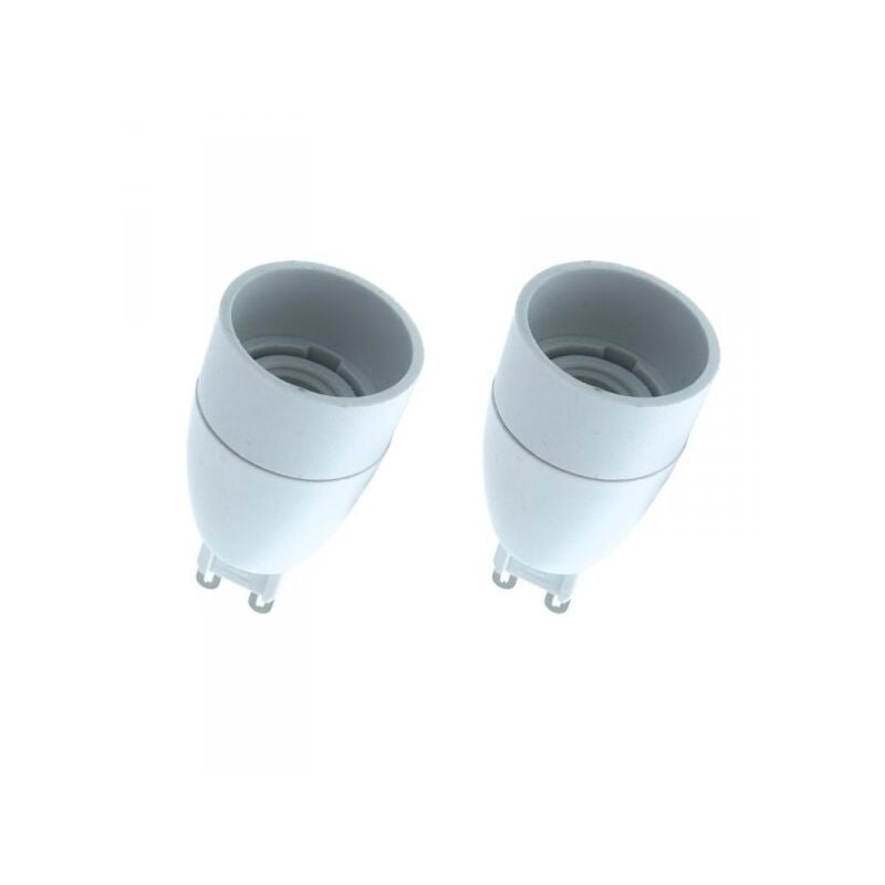 foto del prodotto 2 pz convertitore adattatore portalampada per lampada attacco da g9 a e14