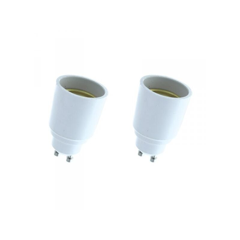 foto del prodotto 2 pz convertitore adattatore portalampada per lampada attacco da gu10 a e27