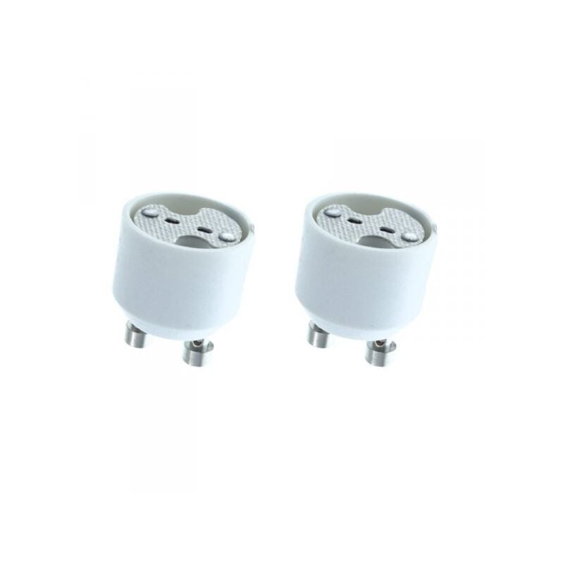 foto del prodotto 2 pz convertitore adattatore portalampada per lampada attacco da gu10 a mr16 12v