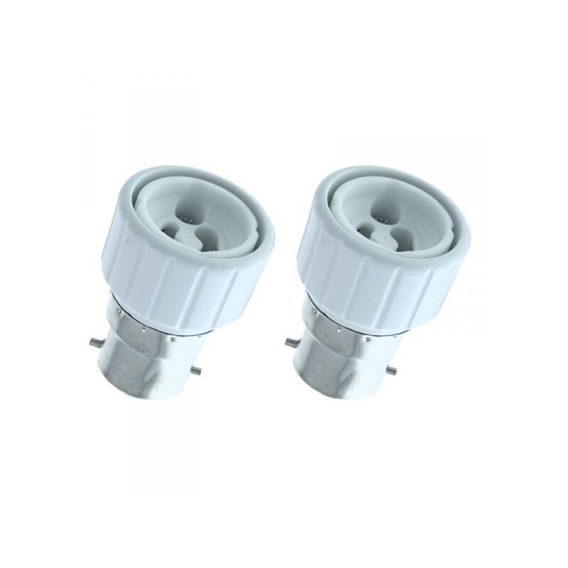foto del prodotto 2 pz convertitore adattatore portalampada per lampada led attacco da b22 a gu10