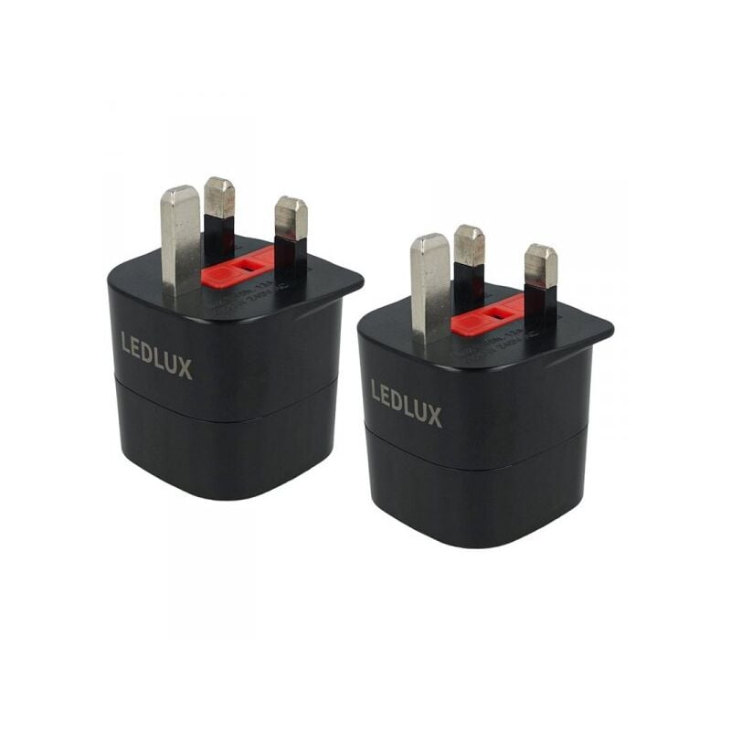 foto del prodotto 2 pz convertitore adattatore presa spina inglese europea da uk a eu con fusibile 13a max 3120w