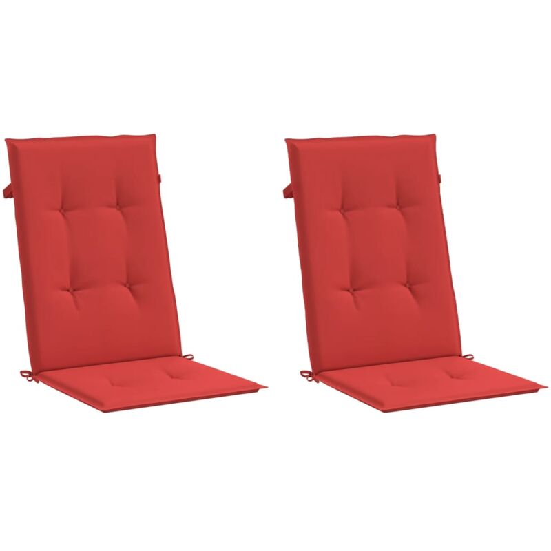 foto del prodotto 2 pz cuscini per sedie da giardino rossi 120x50x3 cm cod mxl 57840