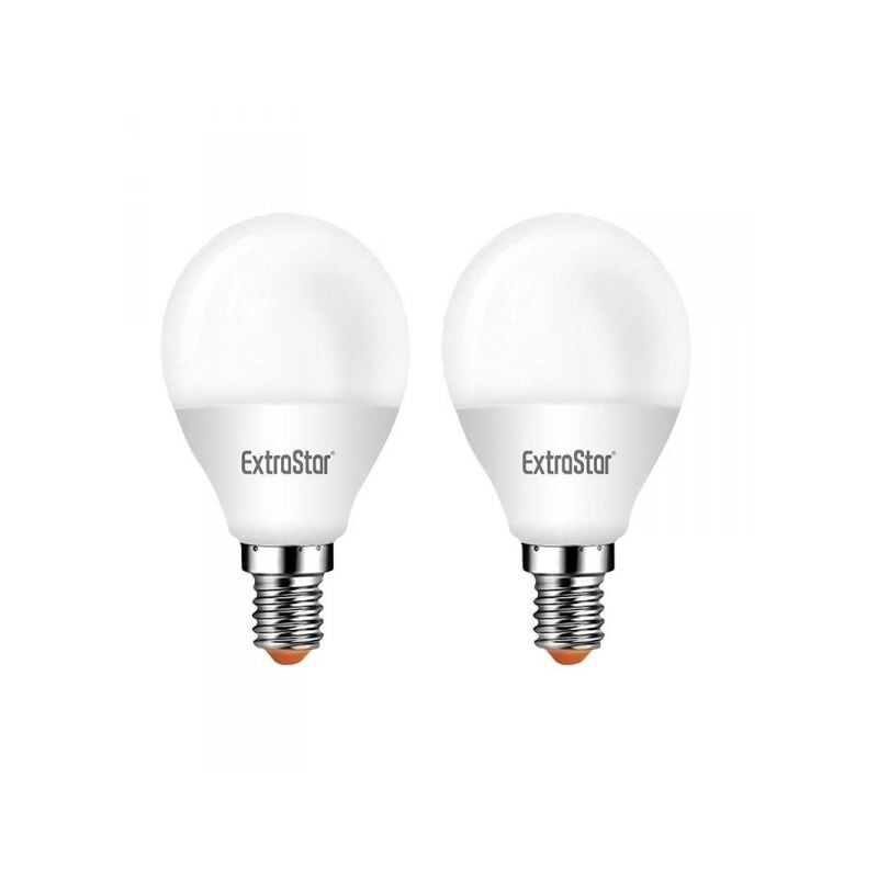 foto del prodotto 2 pz lampada a led e14 p45 6w bianco caldo 3000k 480 lumen
