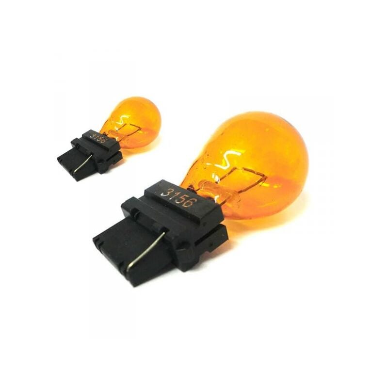 foto del prodotto 2 pz lampada alogena 3156 t25 py27w 12v 27w w2.5x16d arancione mono filamento