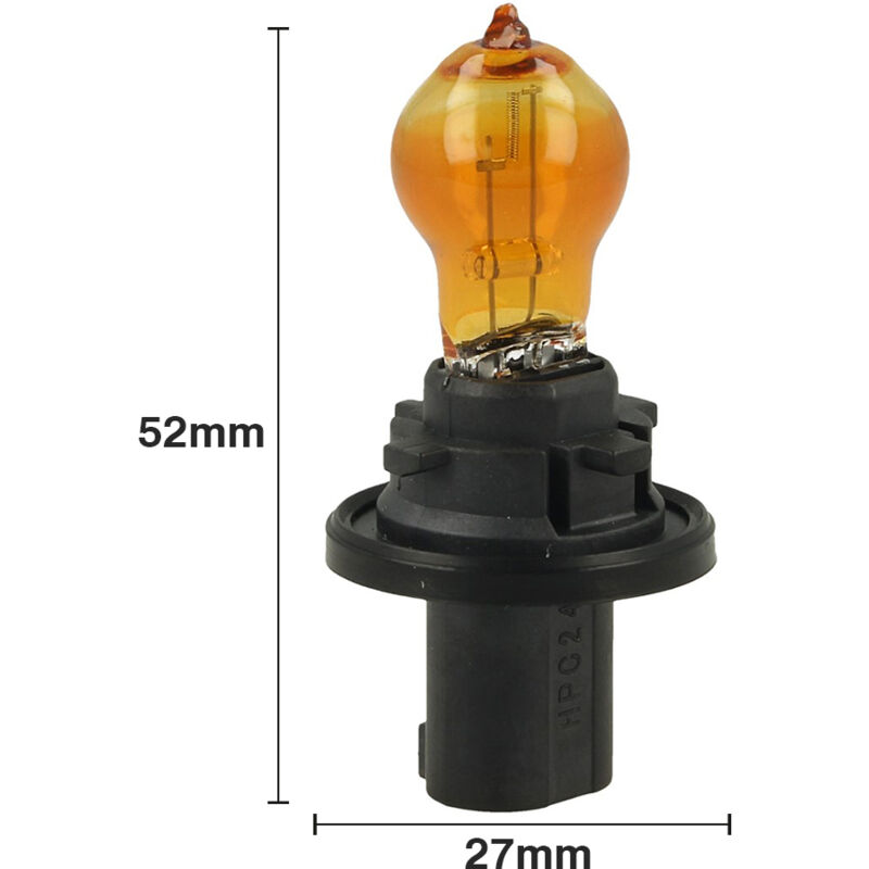 foto del prodotto 2 pz lampada alogena hpc24wy 12v 24w amber compatibile philips 12272nac1