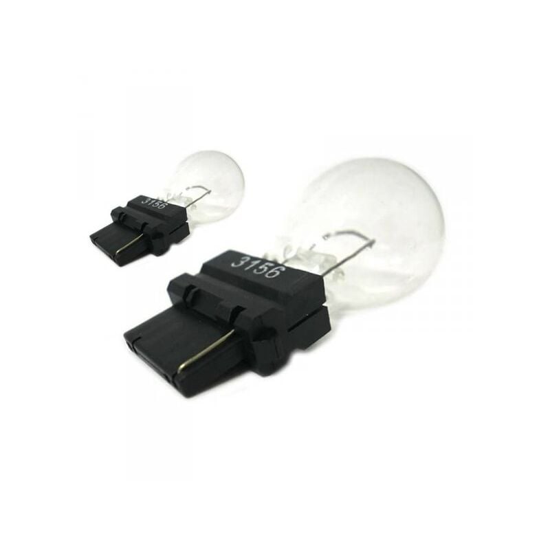 foto del prodotto 2 pz lampada alogena, lampadina 3156 clear t25 p27w 12v 27w w2.5x16d mono filamento