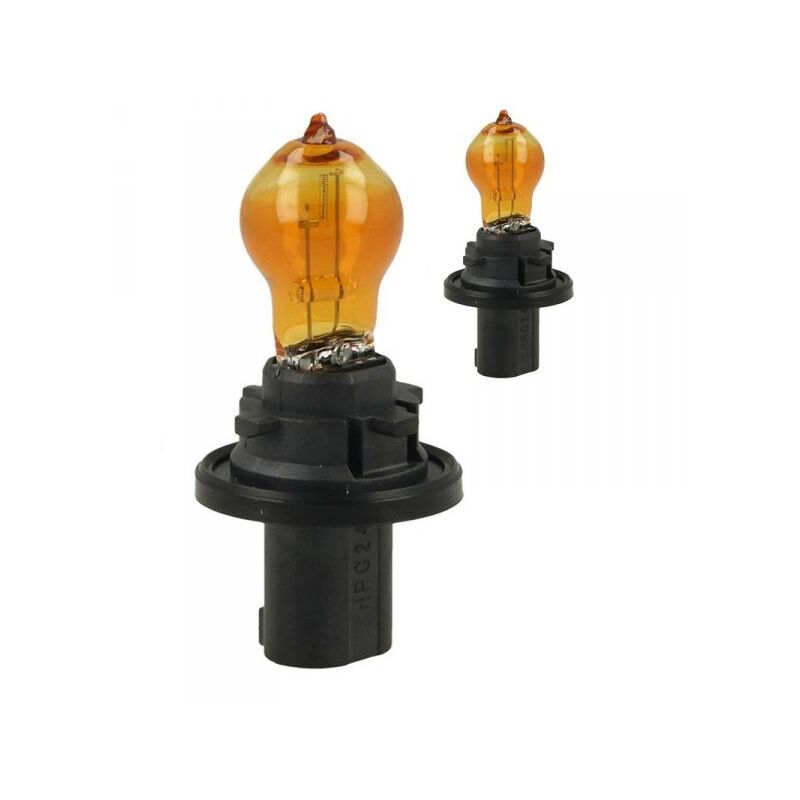 foto del prodotto 2 pz lampada alogena, lampadina hpc24wy 12v 24w amber compatibile philips 12272nac1
