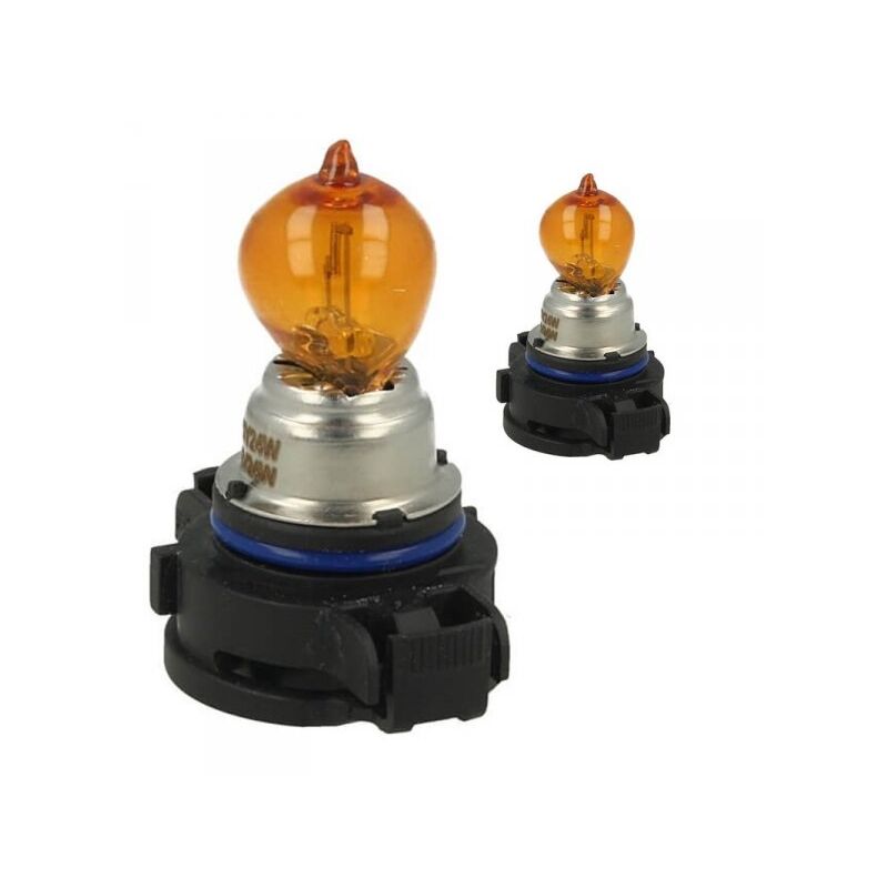 foto del prodotto 2 pz lampada alogena, lampadina psy24w 12v 24w pg20 4 amber arancione compatibile philips 12180sv c1