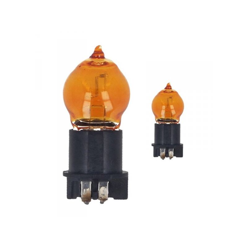 foto del prodotto 2 pz lampada alogena, lampadina pwy24w 12v 24w wp3.3x14.5 4 amber arancione compatibile philips 12174nahtrc1