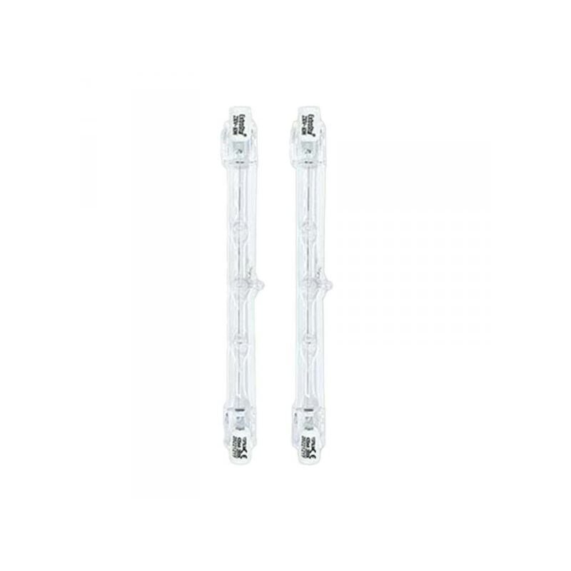 foto del prodotto 2 pz lampade alogena dimmerabile, lampada r7s 118mm 80w 1375 lumen bianco caldo 2800k
