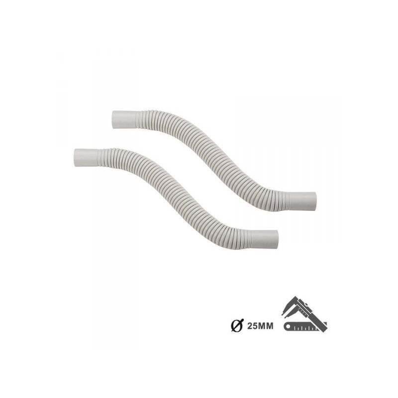 foto del prodotto 2 pz raccordi tubo a tubo curvi flessibili per tubo rigido 25mm ip64