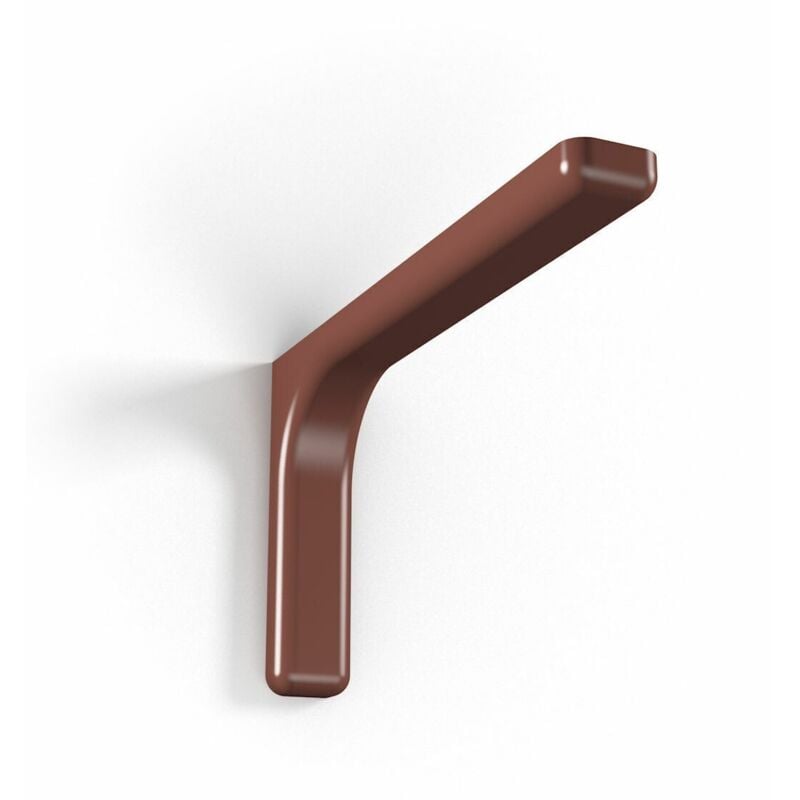 foto del prodotto 2 pz reggimensola supporto staffa mensola plastica metallo 24cm marrone