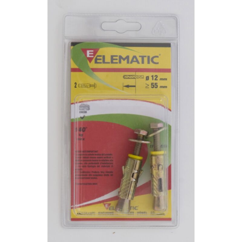 foto del prodotto 2 pz tasselli efpm b fischer m6 elematic tassello ancorante 12x40 mm