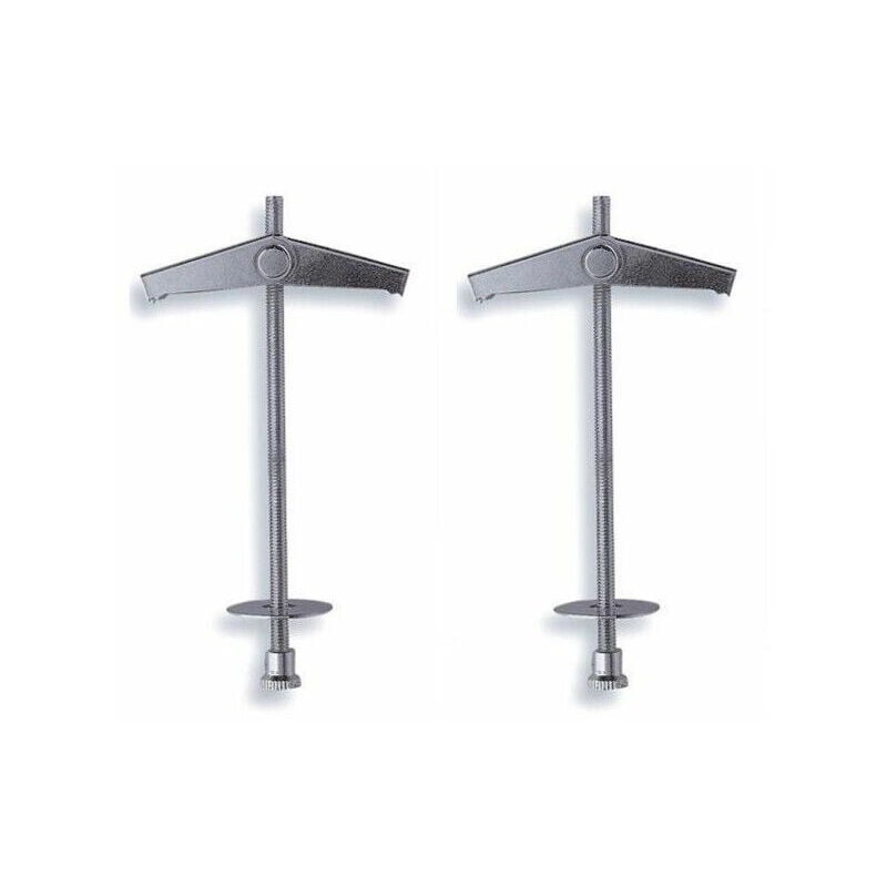 foto del prodotto 2 pz tassello ad ancora simmetrica in acciaio con vite x soffitto pareti m4 12mm