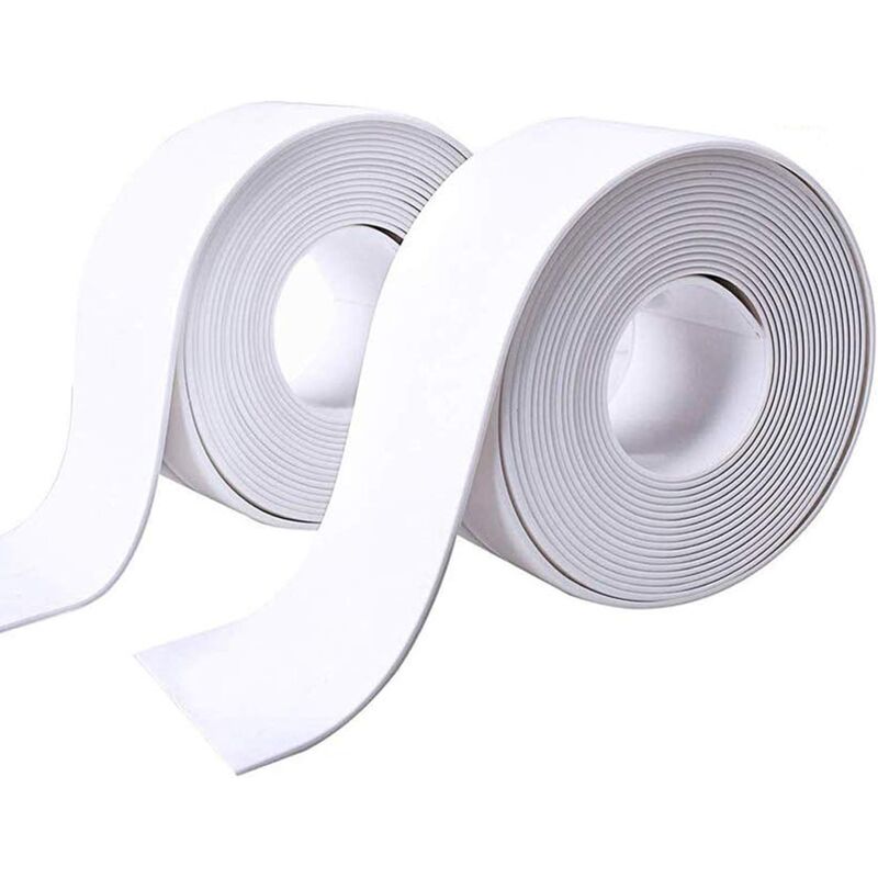 foto del prodotto 2 rotoli di nastro adesivo per bagno e cucina, impermeabile e antimuffa 38 cm x 3,2 m 