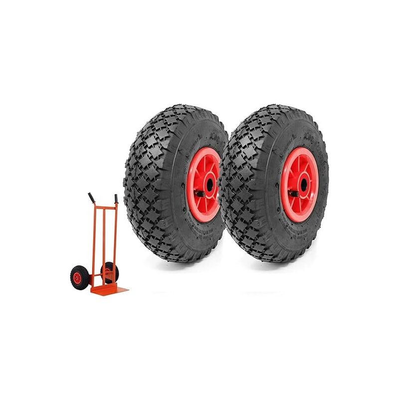 foto del prodotto 2 ruote 3.00 4 complete x carrellino cerchi gomme pneumatici 260x85 copertoni carrello portapacchi