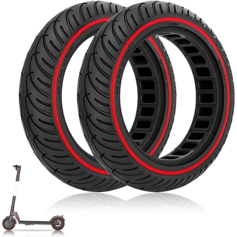 foto del prodotto 2 ruote 8 1 2 x 2 per monopattino elettrico gomme piene 8.5 x 2.0 antiforatura