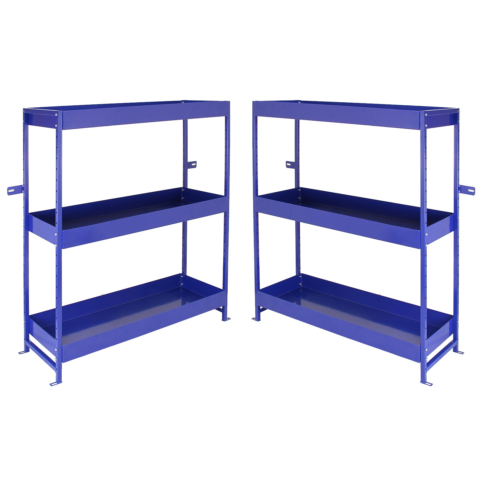 foto del prodotto 2 scaffali lightning in acciaio senza bulloni blu 6 ripiani per officina e box