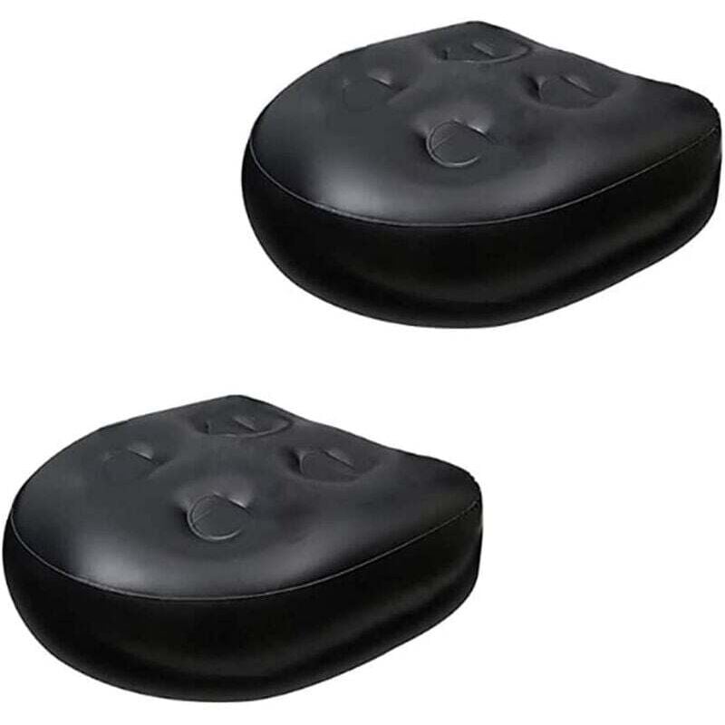 foto del prodotto 2 sedili jacuzzi neri, cuscino di sollevamento multifunzionale, cuscino gonfiabile impermeabile, cuscino da bagno massaggiante, schienale morbido da