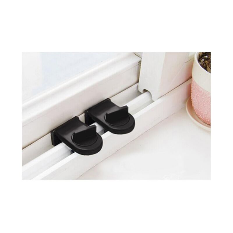 foto del prodotto 2 serrature per finestre scorrevoli per la sicurezza dei bambini, porta scorrevole regolabile, protezione dei bambini, sicurezza dei bambini