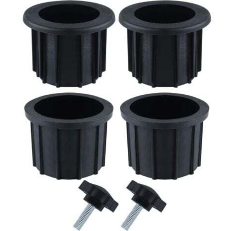 foto del prodotto 2 set 6 pezzi di accessori per ombrellone da balcone, 4 anelli per fori per ombrellone e 2 viti con pomello, accessori per supporto ombrellone per