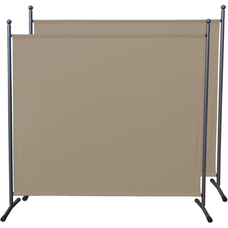 foto del prodotto 2 st ck paravent 180 x 178 cm stoff raumteiler gro stellwand trennwand balkon sichtschutz sand