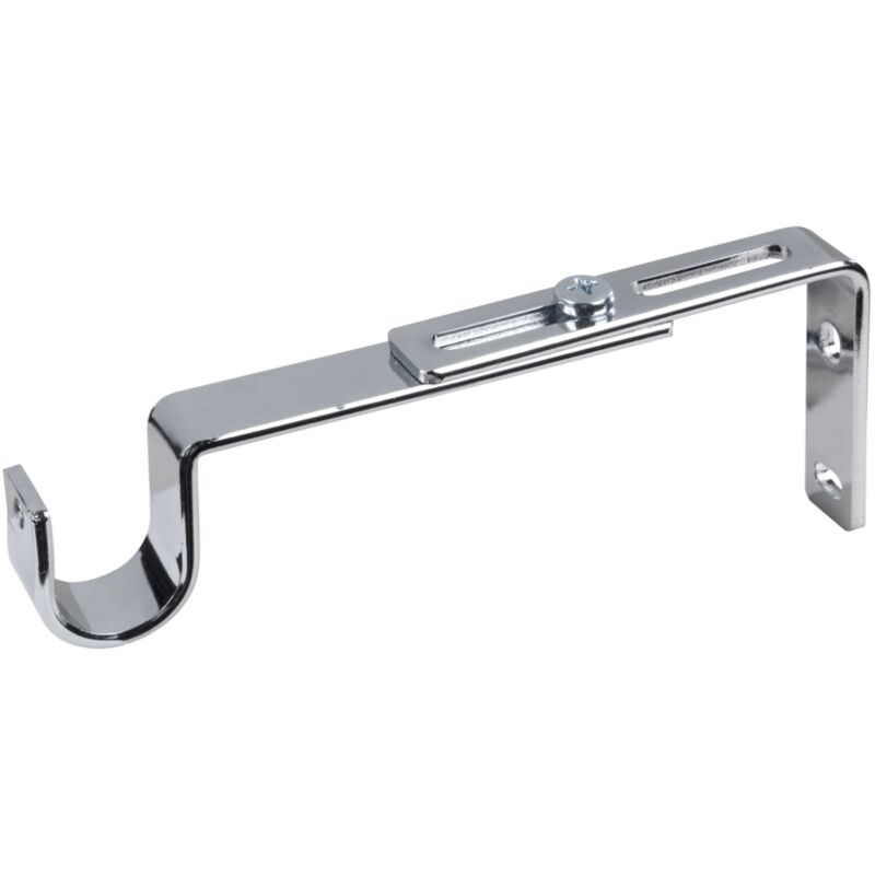 foto del prodotto 2 supporti 11 15 cm cromo piattina per tubo tenda diametro 20 mm