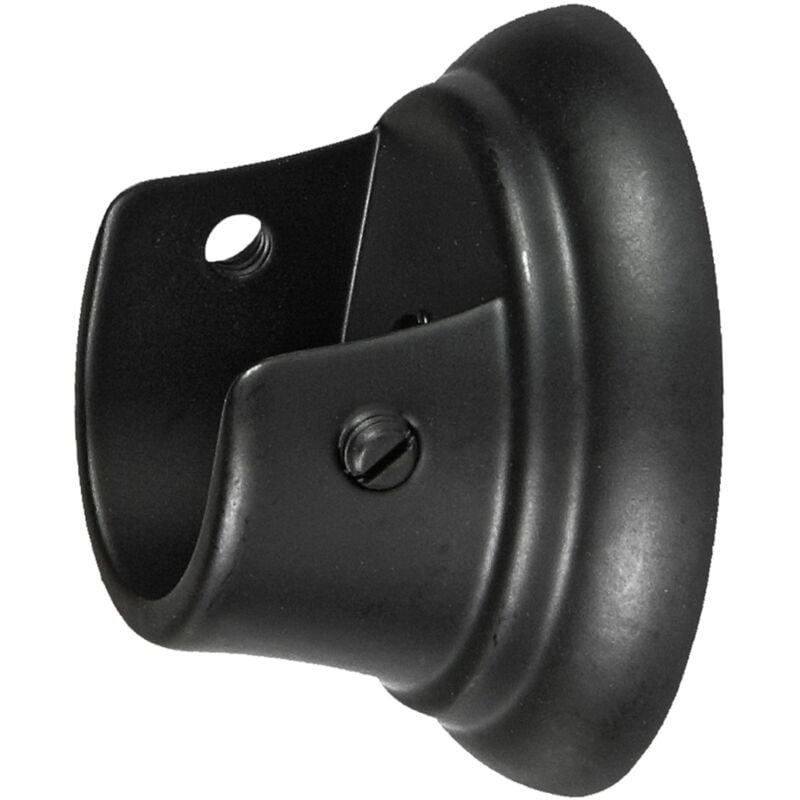 foto del prodotto 2 supporti neri laterali per tubo tenda diametro 20 mm