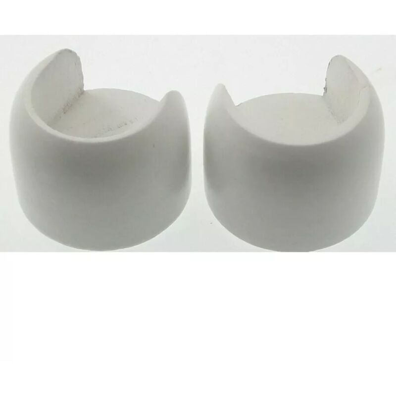 foto del prodotto 2 supporti parete parete per bastone 28mm laccato bianco.