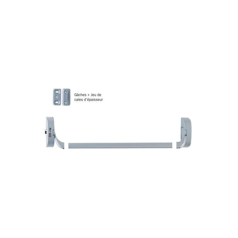foto del prodotto 2 supporti per barre idea 1 meccanismo h b 1 serratura iseo e spessori grigio non ignifugo 9414000705