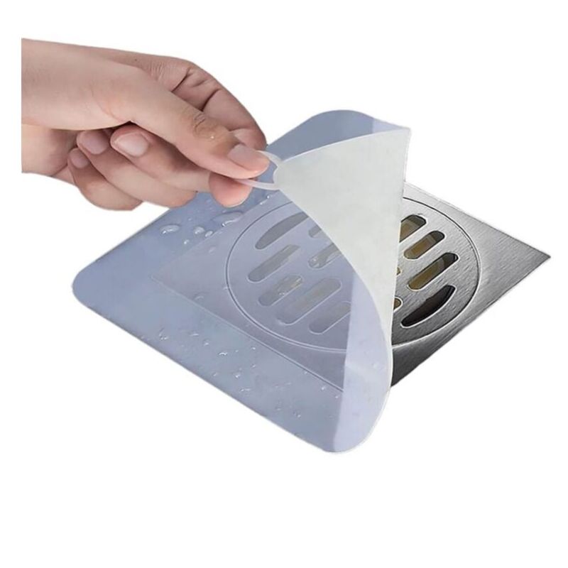 foto del prodotto 2 tappetini per scarico a pavimento in silicone da 15 x 15 cm, tappo per scarico in silicone, guarnizione per cucina, deodorante per fognature, set