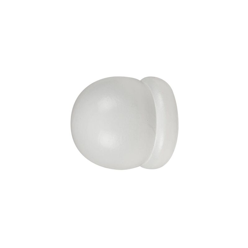 foto del prodotto 2 terminali a palla per bastone legno diametro 28 mm bianco