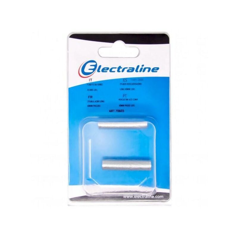 foto del prodotto 2 tubetti electaline filettati per lampadari 40mm 70603