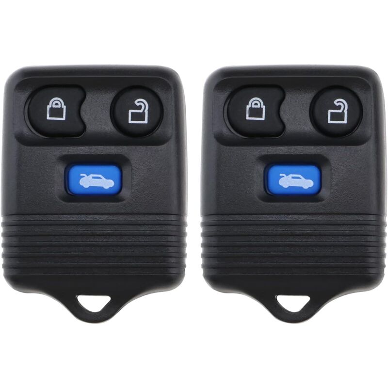 foto del prodotto 2 x 3 pulsanti 433 mhz telecomando per chiave auto compatibile con ford transit mk6 2000 2006 e connect van 2002 2007 maverick nero
