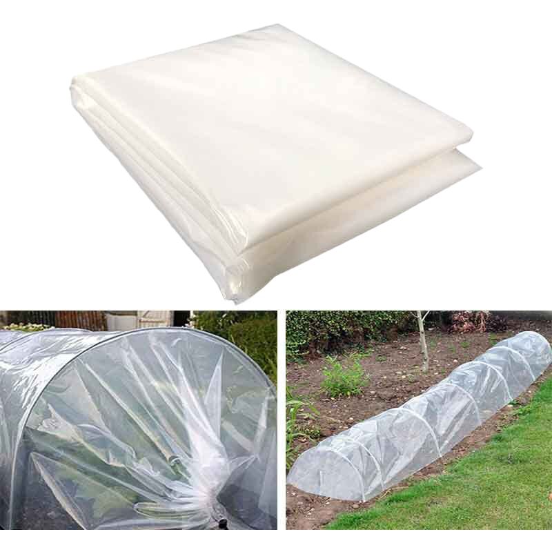 foto del prodotto 2 x 3m foglio di polietilene resistente, copertura trasparente extra spessa per tunnel di polietilene per giardinaggio, isolamento da 1000 g