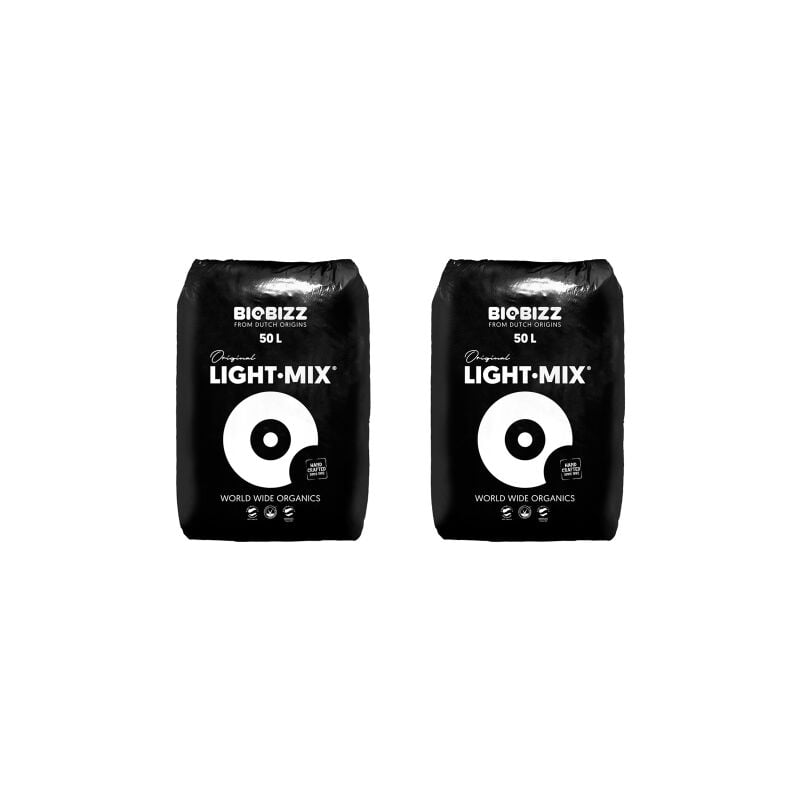 foto del prodotto 2 x biobizz light mix terra terriccio substrato torba perlite 50 lt