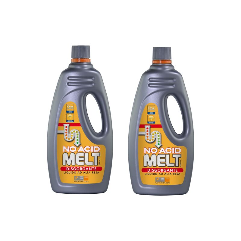 foto del prodotto 2 x faren melt no acid disgorgante liquido concentrato 1 lt