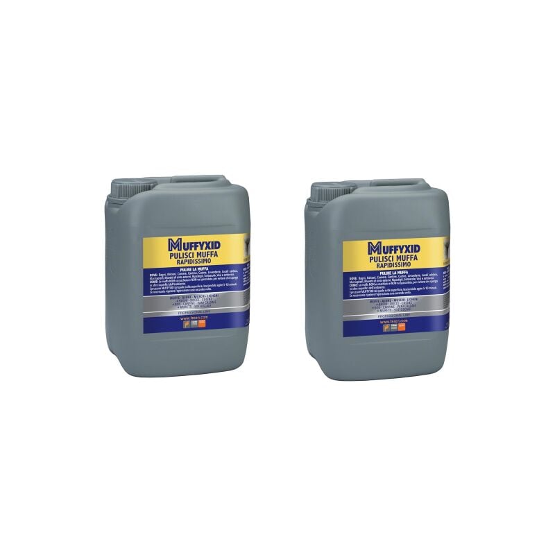 foto del prodotto 2 x faren muffyxid muffycid antimuffa interni esterni contro alghe muschi licheni 5 lt