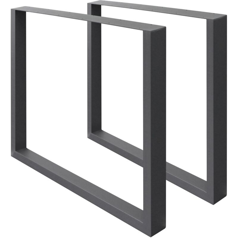 foto del prodotto 2 x gambe per tavolo in acciaio struttura telaio tavolo antracite 60 x 72 cm design stile industriale set di 2 piedi struttura tavolo da salotto