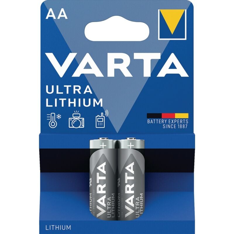 foto del prodotto 2 x lr06 varta aa ultra batterie al litio varta aa ultra