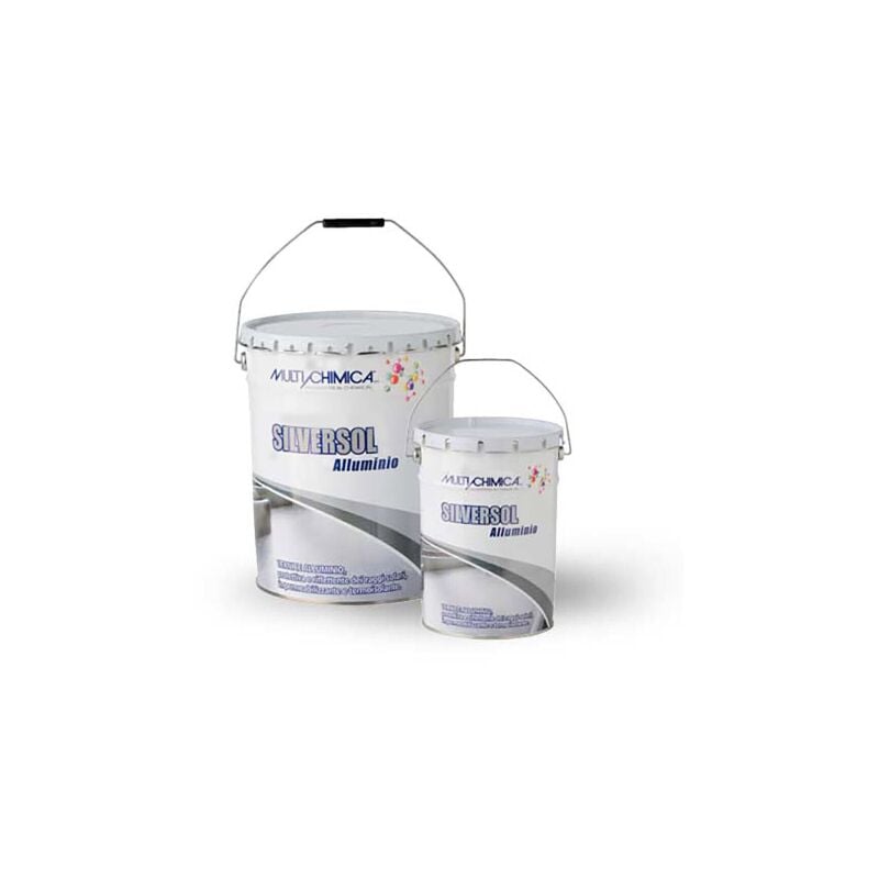 foto del prodotto 2 x multichimica silversol alluminio vernice impearmibilizzante termoisolante 10 lt