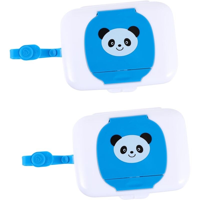 foto del prodotto 2 x scatola portaoggetti per bambini, salviette, salviette da viaggio, fasciatoio