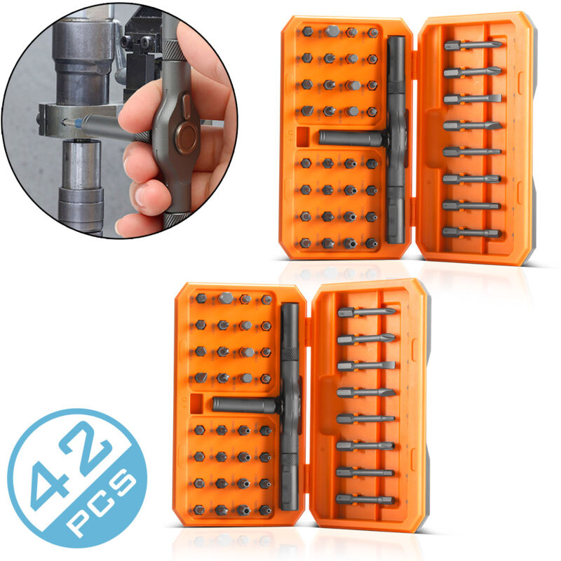 foto del prodotto 2 x set di bit per cacciaviti a cricchetto rbs 42 st 42 stahlwerk