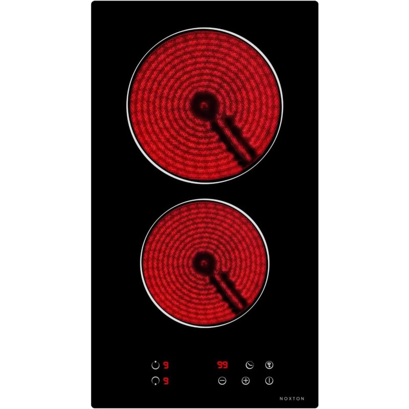 foto del prodotto 2 zone domino piano cottura in vetroceramica piani cottura elettrici da 30 cm integrati piano cottura in vetro nero con controllo touch del senior