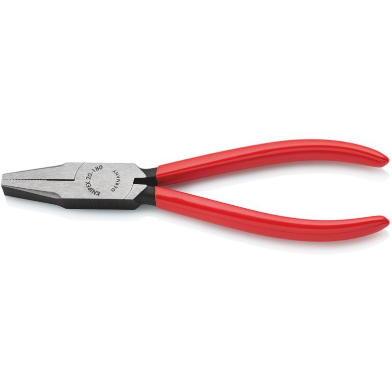 foto del prodotto 20 01 180 pinza per meccanica a becchi piatti diritti rivestiti in resina sintetica bonderizzata nera 180 mm